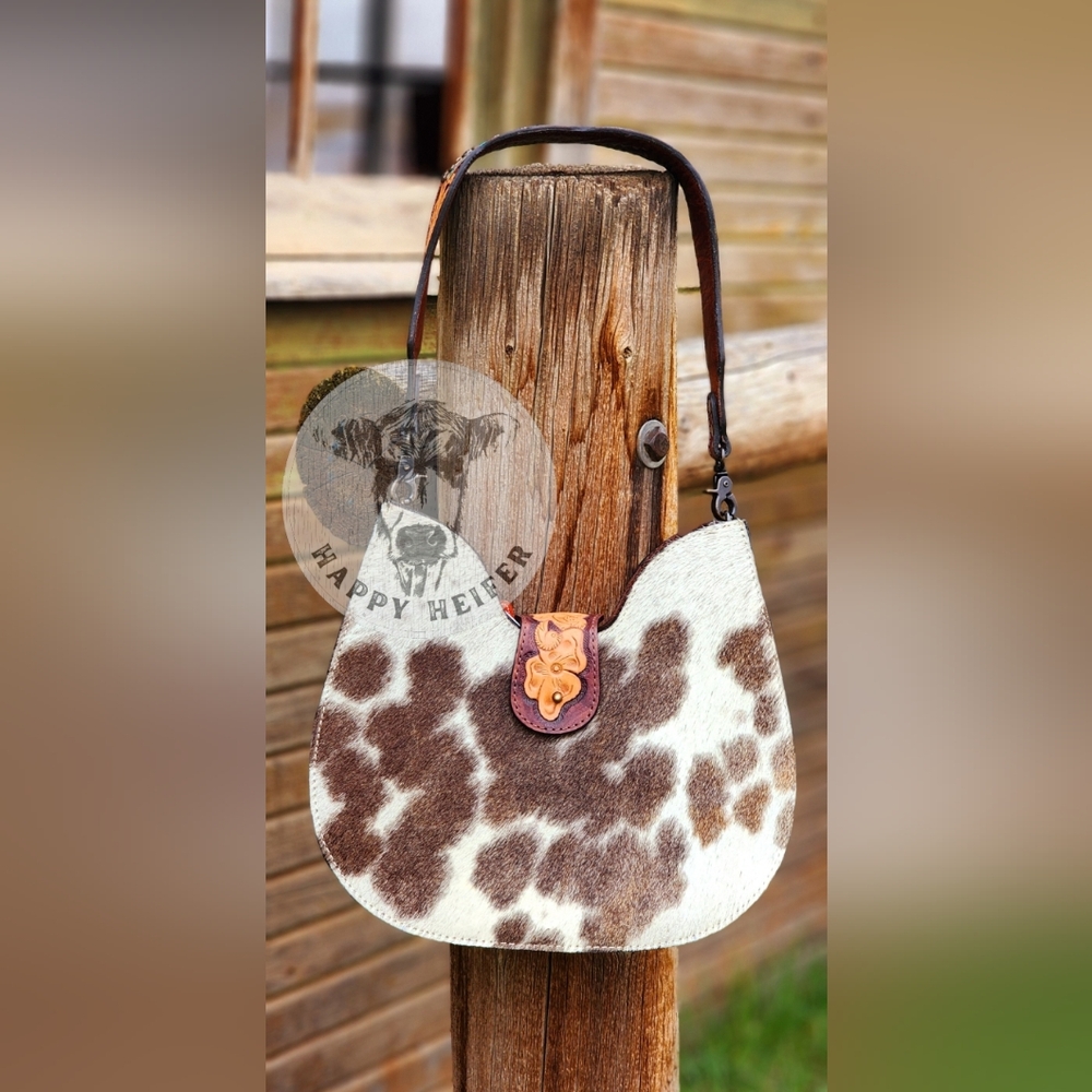 American Darling Genuine Cowhide and Floral Tooled
Hobo Bag. - Picture 9 of 11